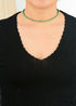 Boho Necklace, Choker Necklace, Blue and Green Natural Stones